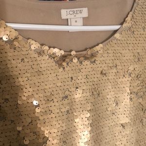 J Crew gold sequin shirt